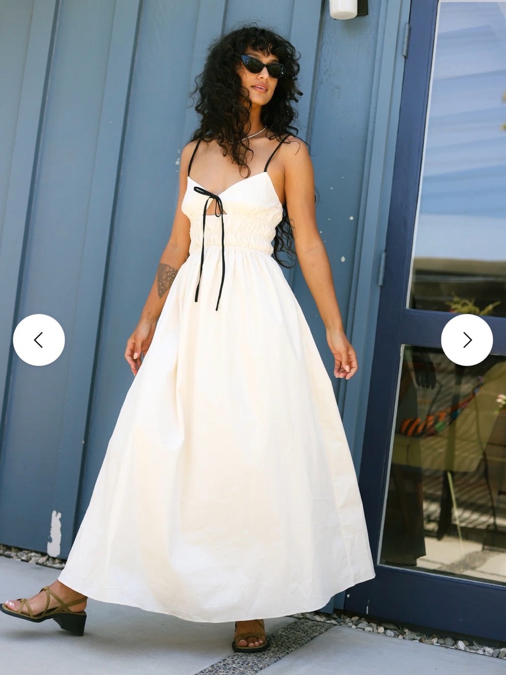Lucia- Ecru Briana Maxi Dress 100% Cotton